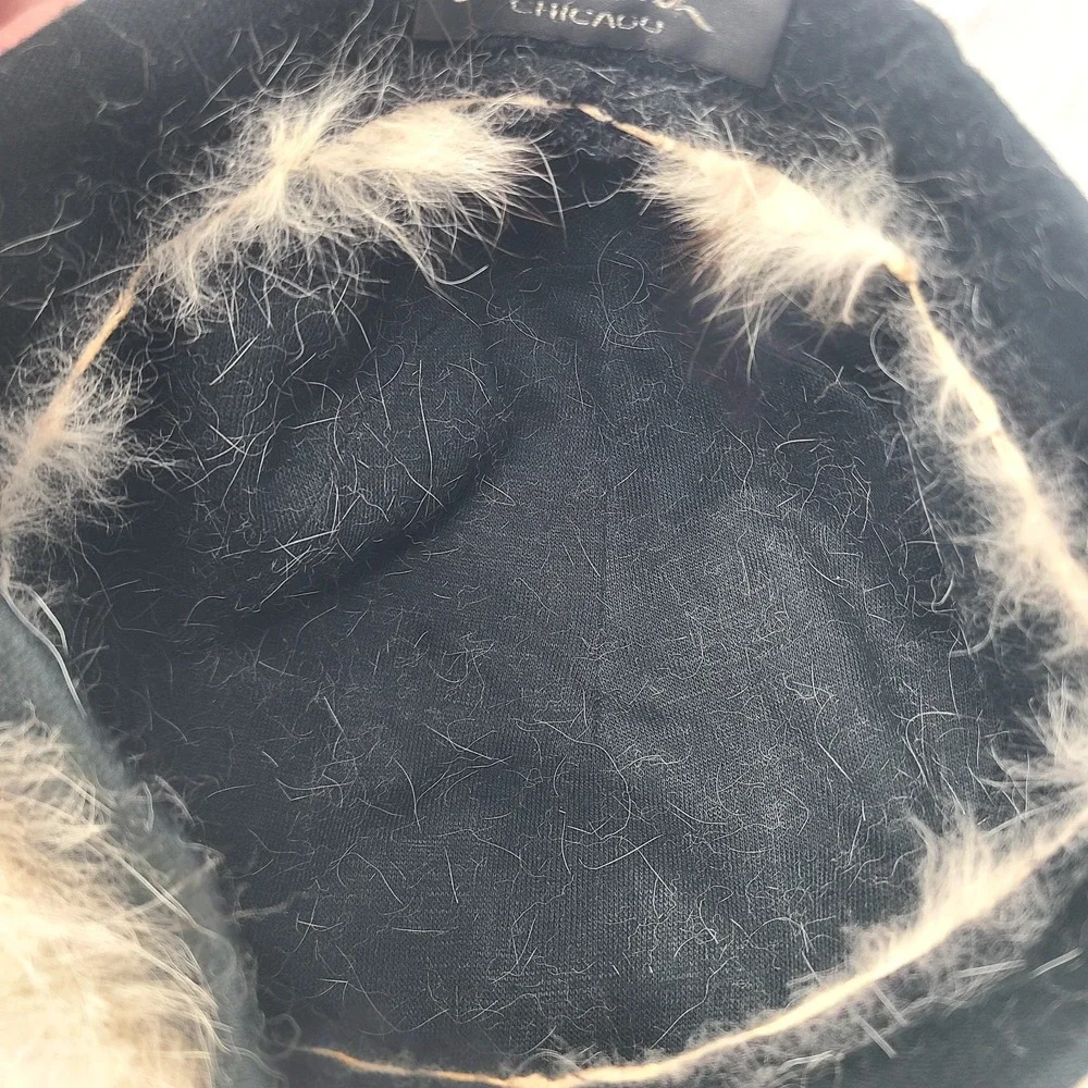 Vintage Evans Chicago Fox Fur Cossack Hat Pluff Slouchy Beret Winter Mob Wife